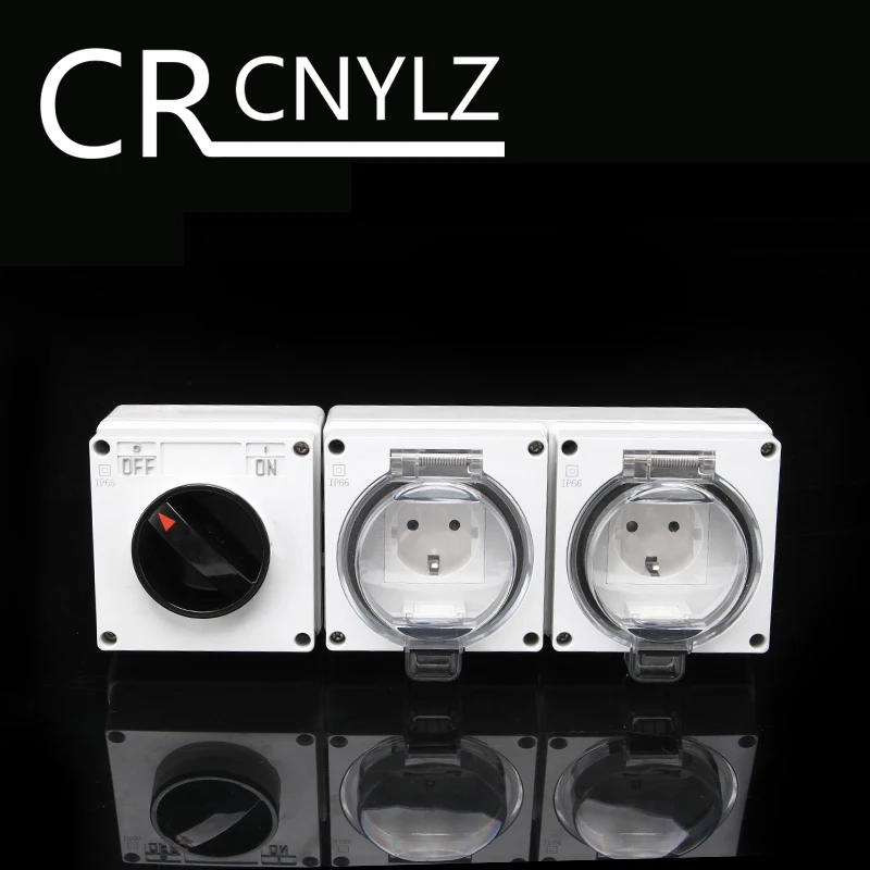 EU socket IP66 waterproof industrial socket outdoor waterproof outlet 2 Gang socket with a switch
EU socket IP66 waterproof industrial socket outdoor waterproof outlet 2 Gang socket with a switch
