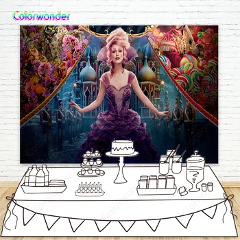 Fairy Tale World Sugar Plum Fairy with Purple Dress Background Photography Colorful Castle with Flowers Backdrops for Birthday
Fairy Tale World Sugar Plum Fairy with Purple Dress Background Photography Colorful Castle with Flowers Backdrops for Birthday