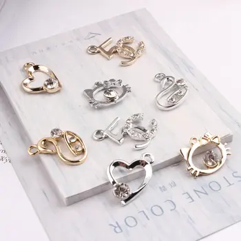100pcs cute korea diy jewelry accessories silver gold-tone alloy rhinestone number 5 love heart animal cat swan charms pendant
100pcs cute korea diy jewelry accessories silver gold-tone alloy rhinestone number 5 love heart animal cat swan charms pendant