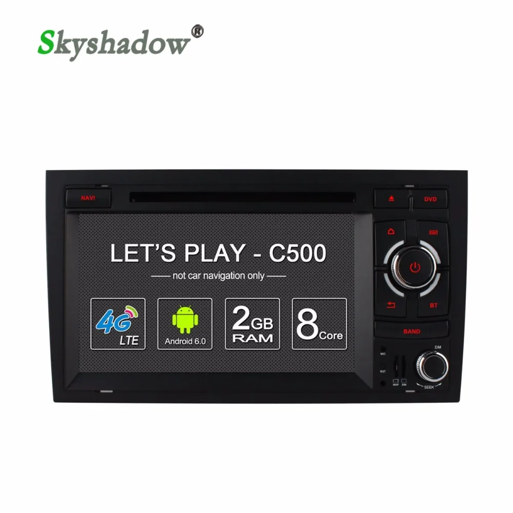 C500 4G LTE 8 ядерный телефон GPS карта DVR камера TPMS OBD2 Bluetooth WIFI радио для Audi A4 RS4 2002 2007 2008|car
