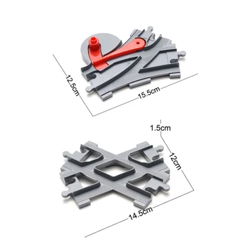 4Pcs/set Big Size Train Track Building Blocks Track Crossover Parts Railway Compatible Duploe Building Bricks Toys for Children
4Pcs/set Big Size Train Track Building Blocks Track Crossover Parts Railway Compatible Duploe Building Bricks Toys for Children