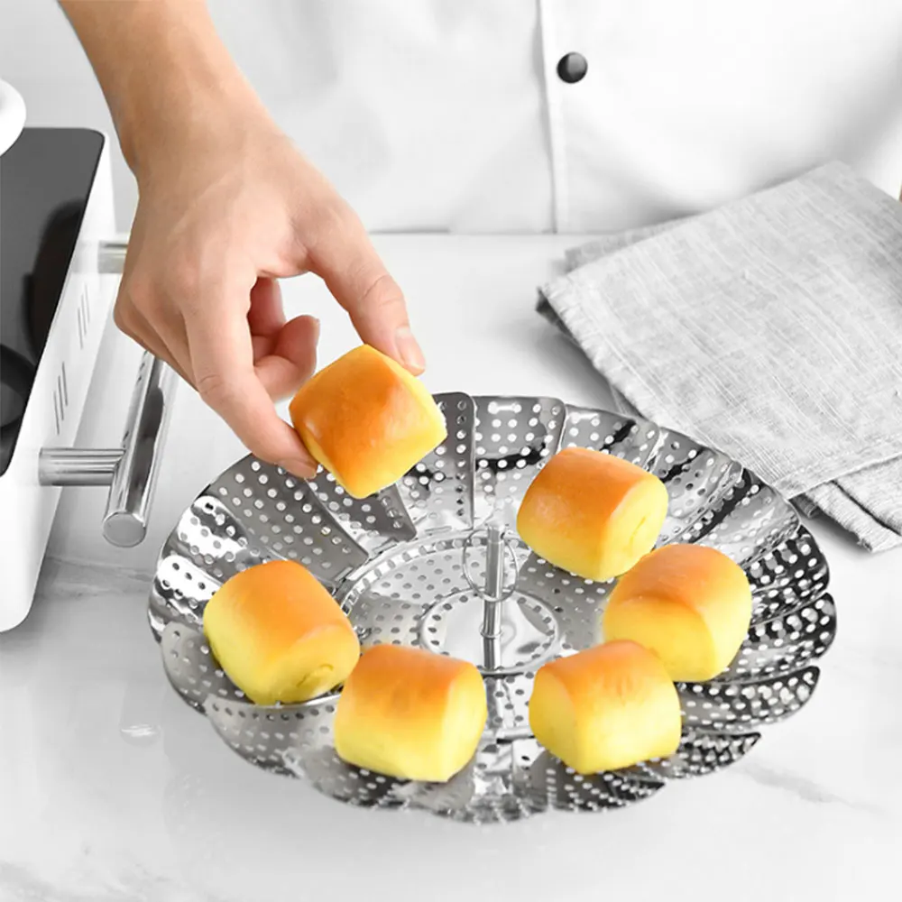 Stainless Food Steamer Steaming Rack Drawer Kitchen Folding Steamer Bowl Vegetable Fruit Steamer Baske (9 inch)
Stainless Food Steamer Steaming Rack Drawer Kitchen Folding Steamer Bowl Vegetable Fruit Steamer Baske (9 inch)