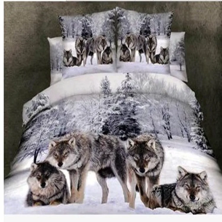 Free Shipping 3d animal wolf bedding set without filling oil painted 100% cotton active dyed bed linen full queen size
Free Shipping 3d animal wolf bedding set without filling oil painted 100% cotton active dyed bed linen full queen size