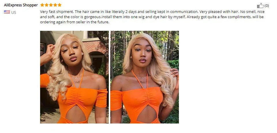 ishow brazilian body wave blonde hair (2)