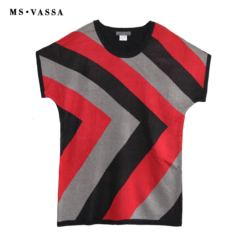 MS VASSA Summer Women Sweaters O-Neck Striped Tees Short Sleeve 2019 New Ladies Jumpers Plus size 6XL Pullovers Casual Tops
MS VASSA Summer Women Sweaters O-Neck Striped Tees Short Sleeve 2019 New Ladies Jumpers Plus size 6XL Pullovers Casual Tops