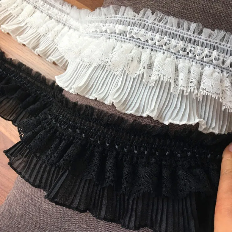 5 Yard/Lot Black white lace fabric skirt elastic pleated curtain bed skirt doll clothes lace trim diy clothes accessories RS818
5 Yard/Lot Black white lace fabric skirt elastic pleated curtain bed skirt doll clothes lace trim diy clothes accessories RS818