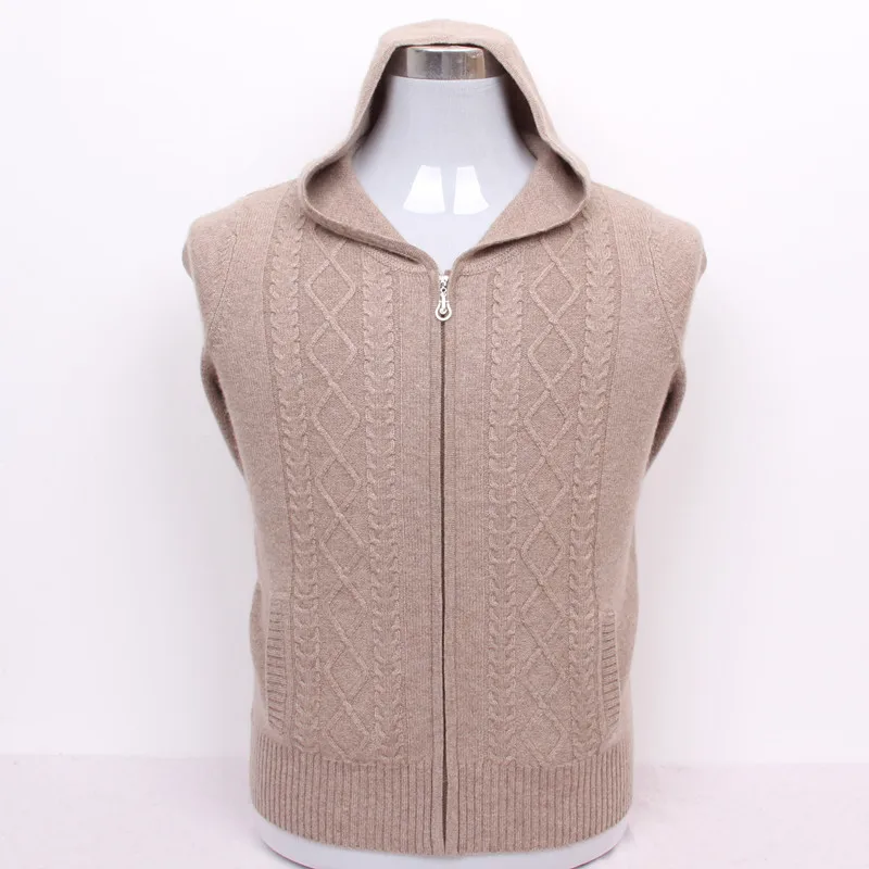 100%goat cashmere thicken knit men's zipper hooded cardigan sweater coat large size S/105-3XL/130
100%goat cashmere thicken knit men's zipper hooded cardigan sweater coat large size S/105-3XL/130