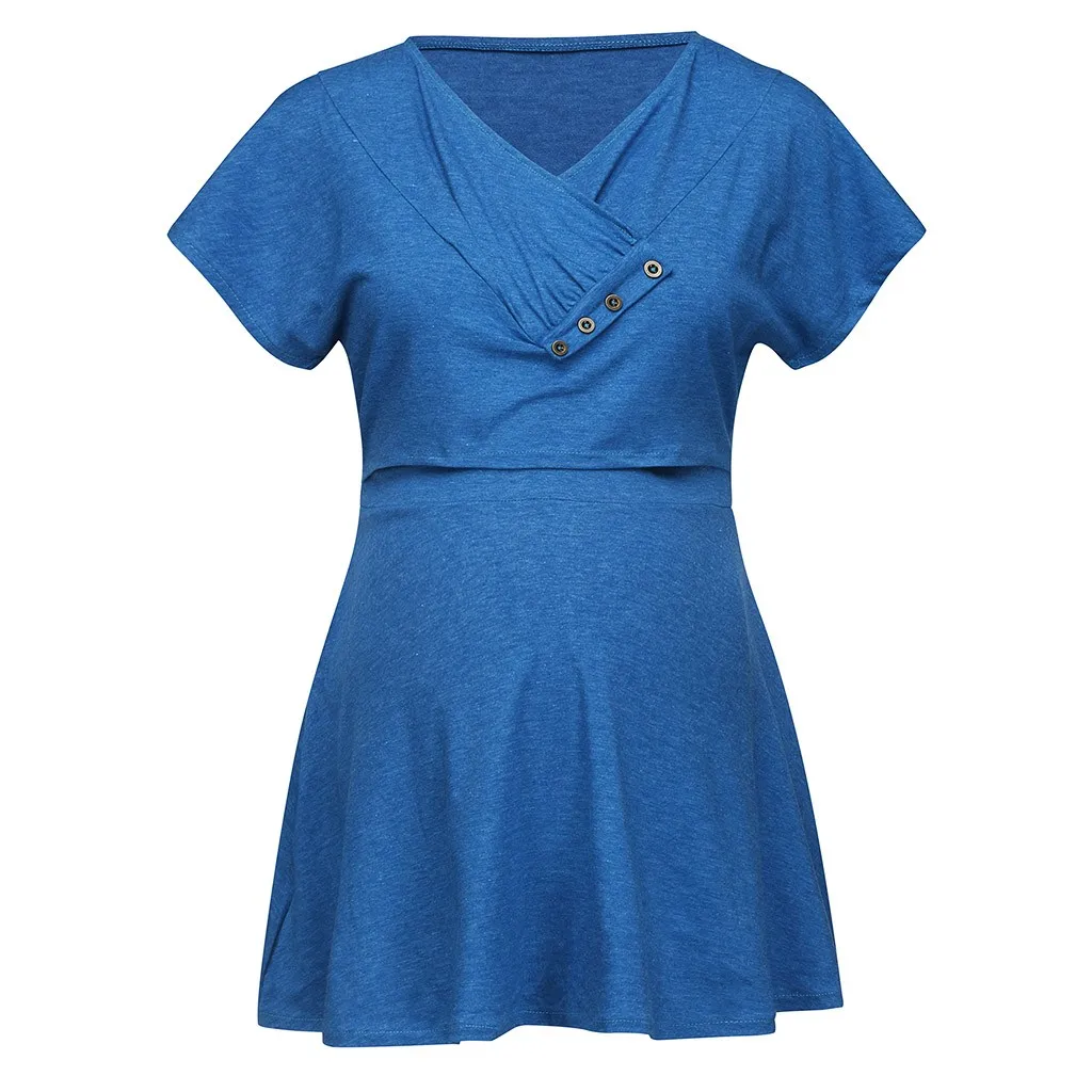LONSANT Women blouse Maternity Short Sleeve Comfy Layered Nursing Tops Breastfeeding solid cotton T-shirt Maternity clothes
LONSANT Women blouse Maternity Short Sleeve Comfy Layered Nursing Tops Breastfeeding solid cotton T-shirt Maternity clothes