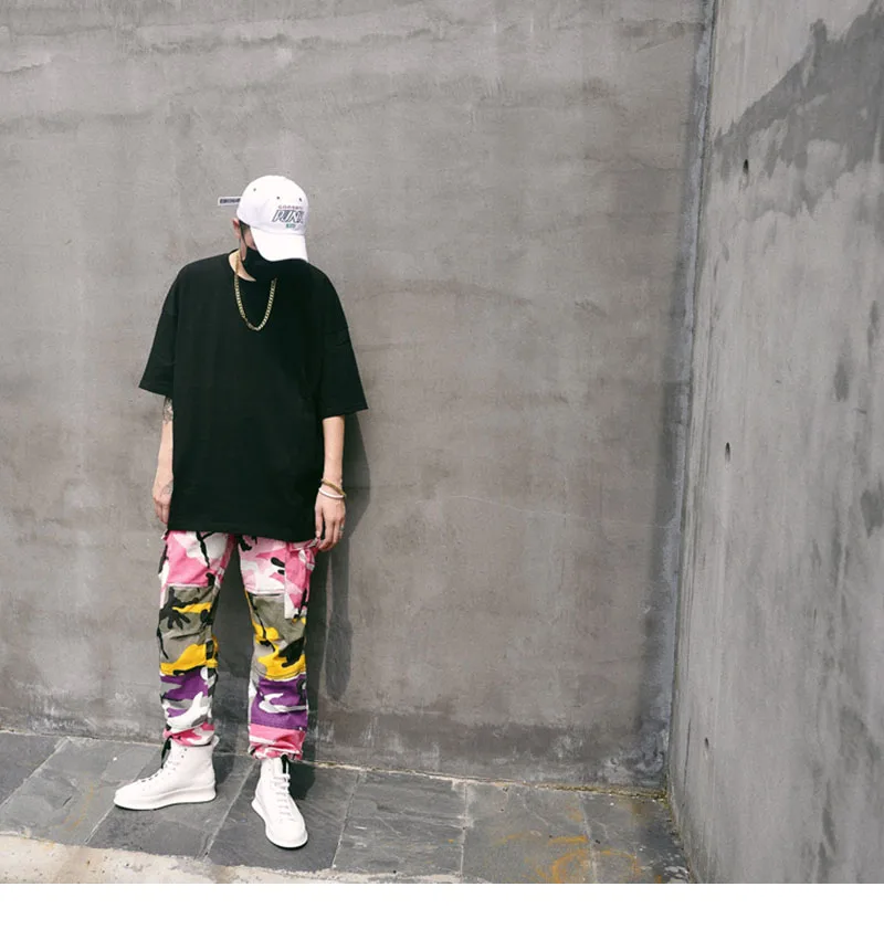 Aolamegs Cargo Pants Men Military Camouflage Hip Hop Pants Baggy Tactical Trouser Multi Color Cotton Fashion Streetwear Joggers (7)