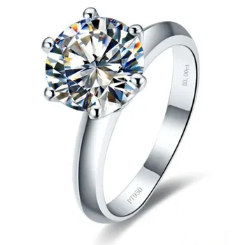 Top Brand Jewelry Wholesale 3CT Wedding Hearts and Arrows Simulate Engagement Diamond Ring Sterling Silver Jewelry PT950 Stamped
Top Brand Jewelry Wholesale 3CT Wedding Hearts and Arrows Simulate Engagement Diamond Ring Sterling Silver Jewelry PT950 Stamped