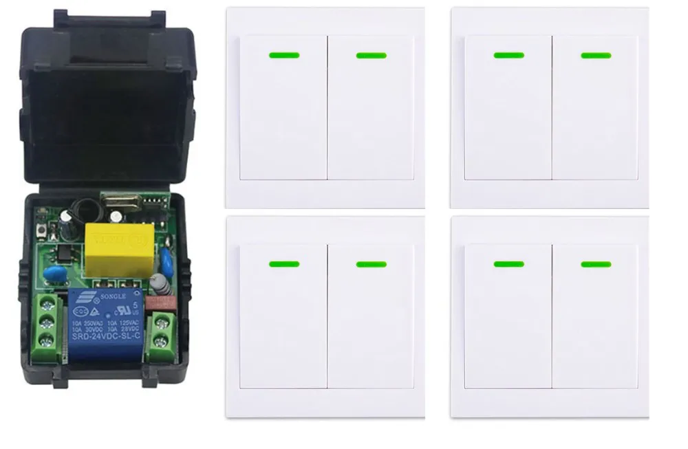 New digital Remote Control Switch AC220V Receiver+4* Wall Transmitter Wireless Power Switch 315MHZ Radio Controlled Switch Relay
New digital Remote Control Switch AC220V Receiver+4* Wall Transmitter Wireless Power Switch 315MHZ Radio Controlled Switch Relay