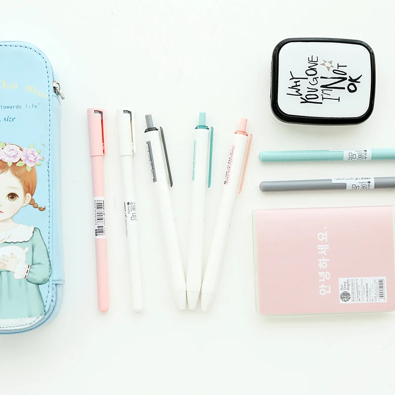 1 Pcs Cute Kawaii Korean Pink Grey Green Write 0.5mm Ink Black Colorful Gel Pen Office School Supplies Stationery Kids Student
1 Pcs Cute Kawaii Korean Pink Grey Green Write 0.5mm Ink Black Colorful Gel Pen Office School Supplies Stationery Kids Student