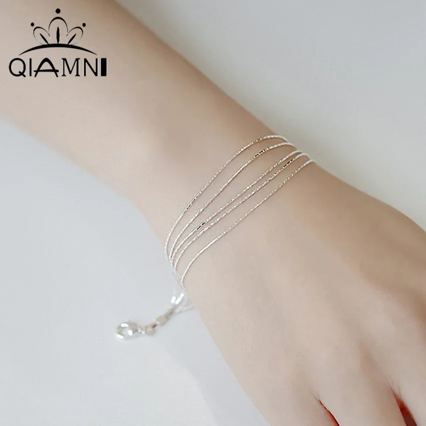 QIMING Silver Charm Bracelet For Women Engagement Gift Multi Layer Chain Bracelets Pulsera Friendship Bracelets & Bangles Gift
QIMING Silver Charm Bracelet For Women Engagement Gift Multi Layer Chain Bracelets Pulsera Friendship Bracelets & Bangles Gift