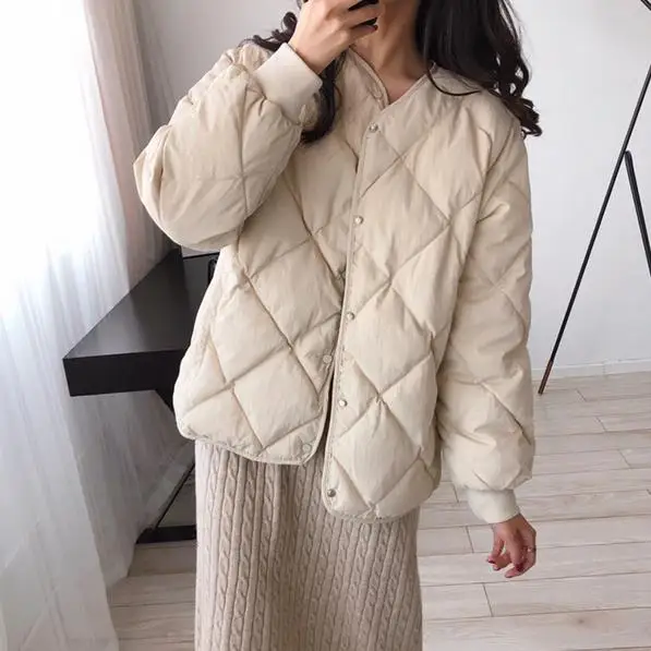 Winter Fashion Outwear Casual Jackets Solid Tops All-Match Simple Fresh Stylish Warm Women Windbreaker Loose Thicken AE647
Winter Fashion Outwear Casual Jackets Solid Tops All-Match Simple Fresh Stylish Warm Women Windbreaker Loose Thicken AE647
