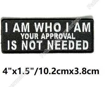 4" I AM WHO I AM Slogan Funny Saying Embroidered Iron On Patches Emblem MC Motorcycle Biker Vest Jacket transfer applique
4" I AM WHO I AM Slogan Funny Saying Embroidered Iron On Patches Emblem MC Motorcycle Biker Vest Jacket transfer applique