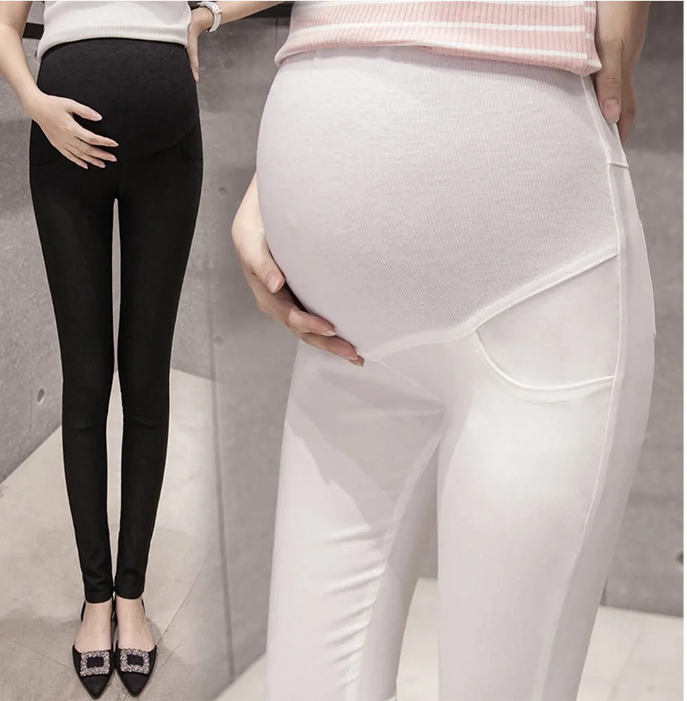 High waist pregnant women slim black white cotton tight trousers maternity clothes waist high elastic pants maternity pants
High waist pregnant women slim black white cotton tight trousers maternity clothes waist high elastic pants maternity pants