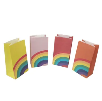 80pcs Lovely Rainbow Gift Paper Bag For Cookie Candy Food Packaging Shopping Bags Wedding Birthday Party Supplies Decor
80pcs Lovely Rainbow Gift Paper Bag For Cookie Candy Food Packaging Shopping Bags Wedding Birthday Party Supplies Decor