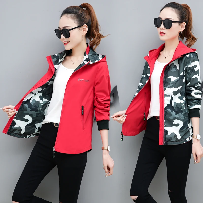 Plus size 4XL 2019 New Spring Women Bomber Basic Jacket Pocket Zipper Hooded Two Side Wear Camouflage Outwear Loose Coat LU860
Plus size 4XL 2019 New Spring Women Bomber Basic Jacket Pocket Zipper Hooded Two Side Wear Camouflage Outwear Loose Coat LU860