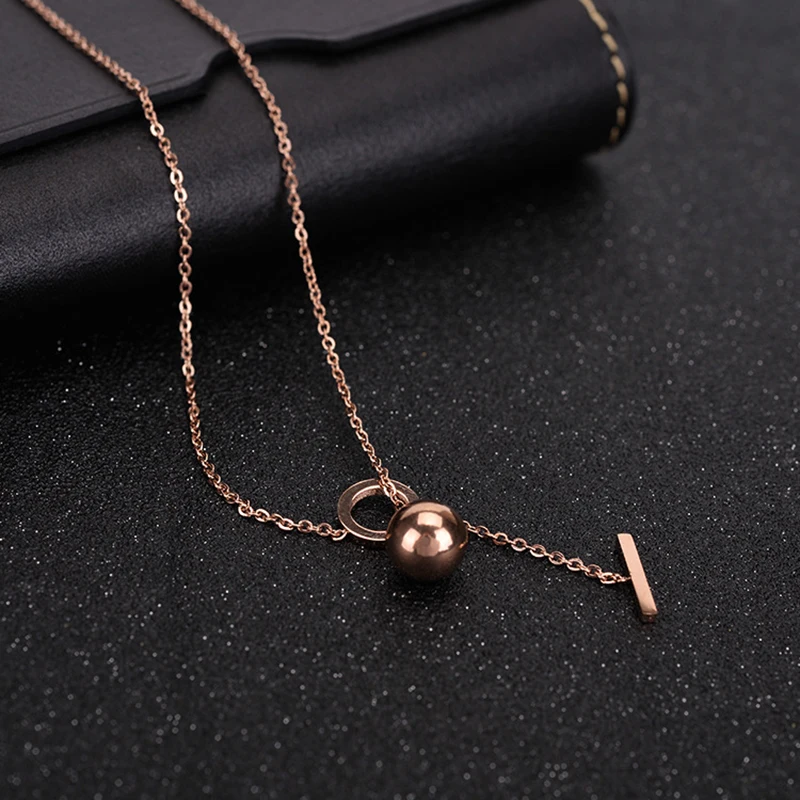 Collier Femme Stainless Steel Necklace with Ball Rose Gold Charm Necklace for Women
Collier Femme Stainless Steel Necklace with Ball Rose Gold Charm Necklace for Women