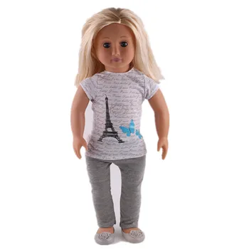LUCKDOLL Tower Pattern T-Shirt+Tights Fit 18 Inch American 43cm BabyDoll Clothes Accessories,Girls Toys,Generation,Birthday Gift
LUCKDOLL Tower Pattern T-Shirt+Tights Fit 18 Inch American 43cm BabyDoll Clothes Accessories,Girls Toys,Generation,Birthday Gift