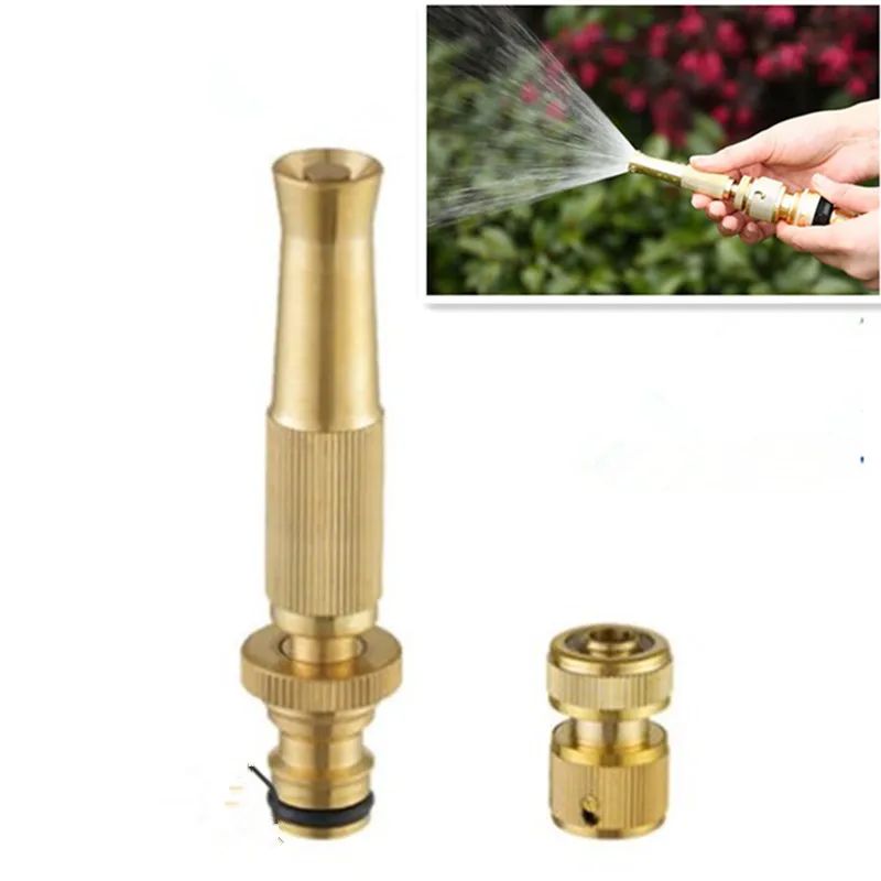 Brass Spray Nozzle With 1/2inch 3/4inch Flow Connector Car Wash Garden Watering Hose End Connector Water Gun W105
Brass Spray Nozzle With 1/2inch 3/4inch Flow Connector Car Wash Garden Watering Hose End Connector Water Gun W105