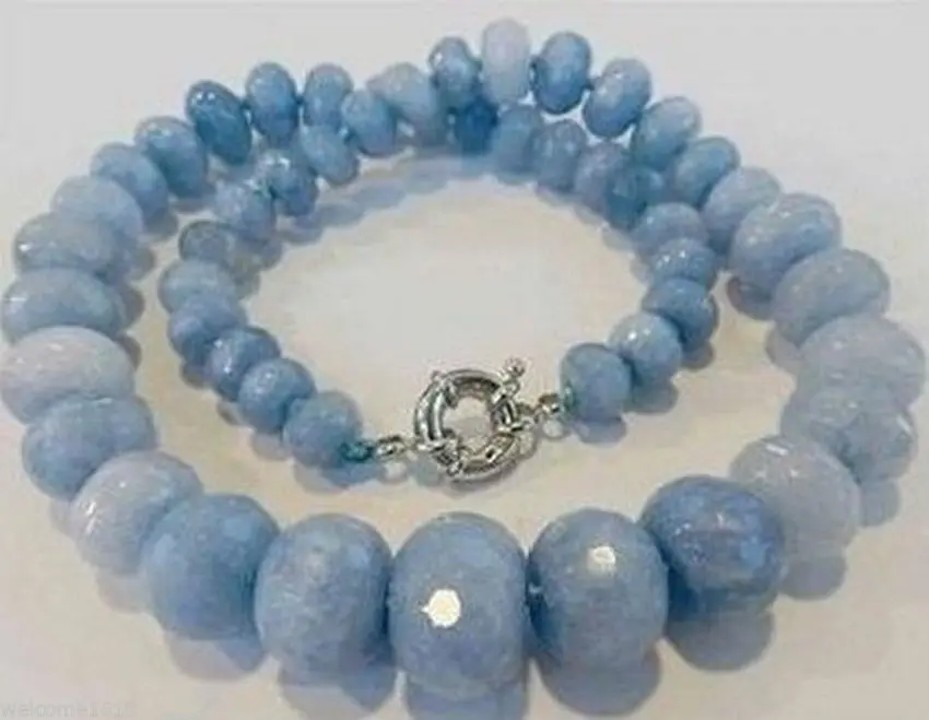 J0035 Brazilian new Faceted Gem Abacus jade Beads Necklace