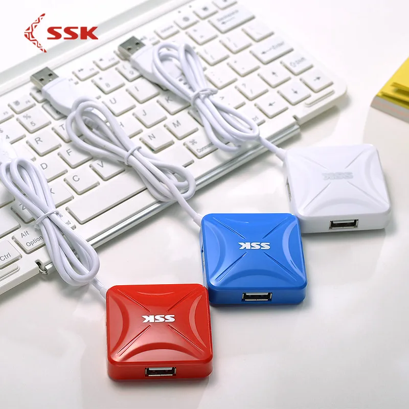 Фото Usb-разветвитель SSK на 4 порта USB 1 2 480 Мбит/с | Компьютеры и офис