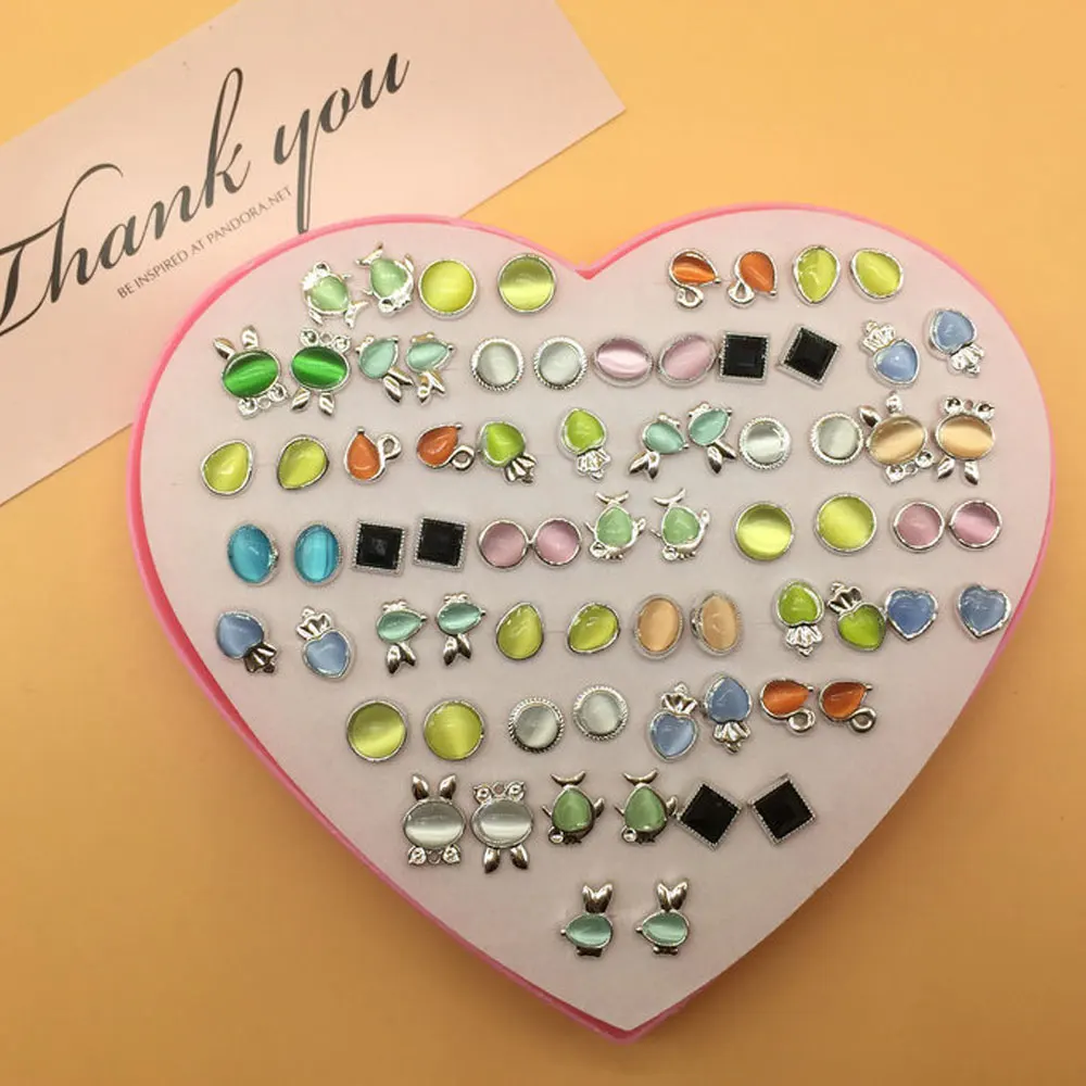 Hot Sale Fashion Charm Gifts 36 Pairs Mixed Style Cute Cat Eye stone Girl's Stud Plastic Earrings Hypoallergenic Stud Earrings
Hot Sale Fashion Charm Gifts 36 Pairs Mixed Style Cute Cat Eye stone Girl's Stud Plastic Earrings Hypoallergenic Stud Earrings