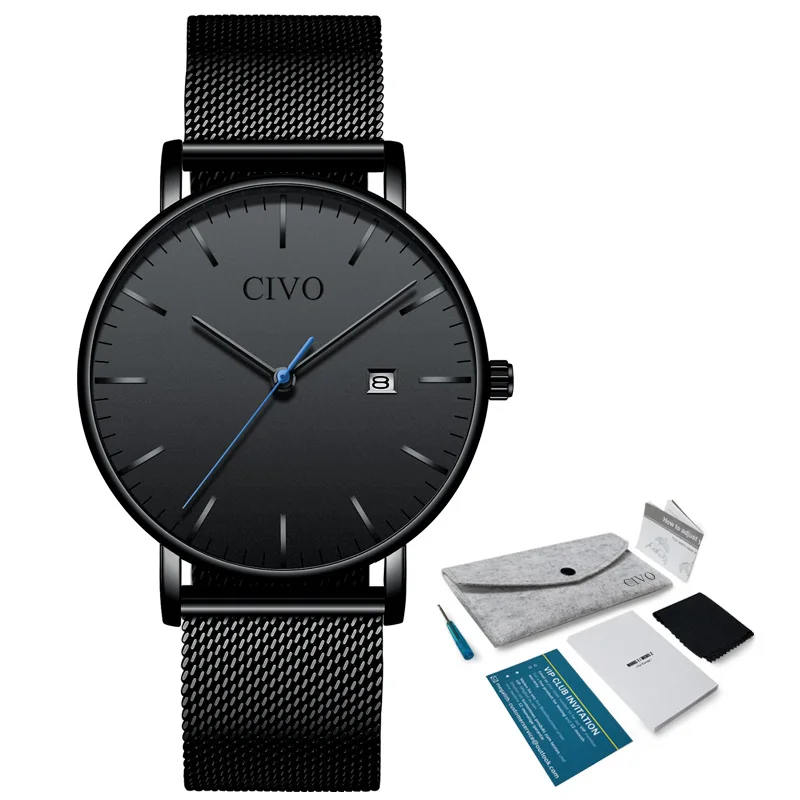 CIVO Outdoor Minimalist Watches Waterproof Mesh Strap Sport Watch Modern Fashion Mens Watch Date Calendar Clock Reloj Hombre
CIVO Outdoor Minimalist Watches Waterproof Mesh Strap Sport Watch Modern Fashion Mens Watch Date Calendar Clock Reloj Hombre