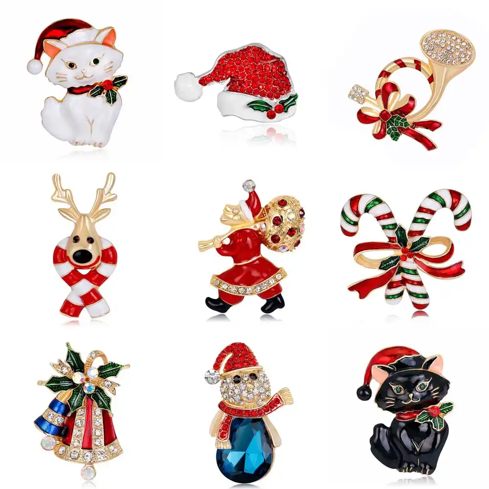 santa claus brooch pin christmas gifts women men brooches charm