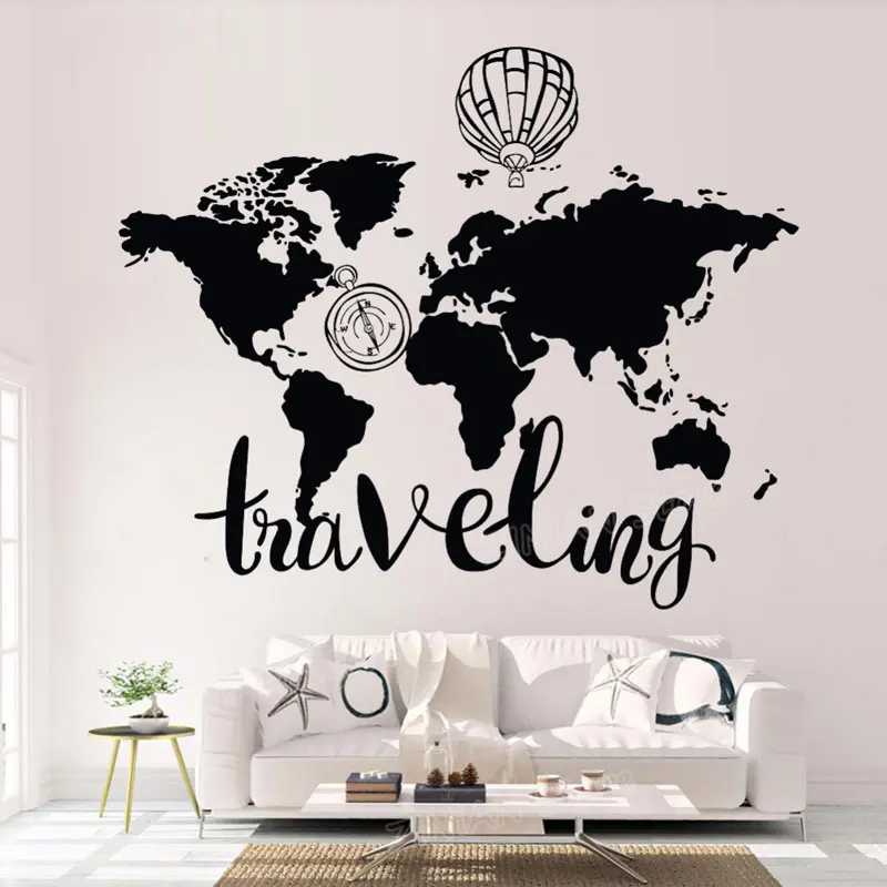 World map navigation compass theme wall decal sticker child teen room living room decoration vinyl home decoration stickersZNZ06
World map navigation compass theme wall decal sticker child teen room living room decoration vinyl home decoration stickersZNZ06