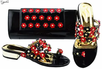 Hot sale lower heel slipper shoes and purse bag sets with appliques JZC006 heel height 3cm
Hot sale lower heel slipper shoes and purse bag sets with appliques JZC006 heel height 3cm