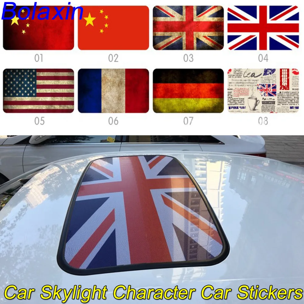 New Bolaxin Car Styling Creative Cool Customizable Tailor-made Perforated PVC Roof Skylight Sun Decoration Charms Car Stickers
New Bolaxin Car Styling Creative Cool Customizable Tailor-made Perforated PVC Roof Skylight Sun Decoration Charms Car Stickers