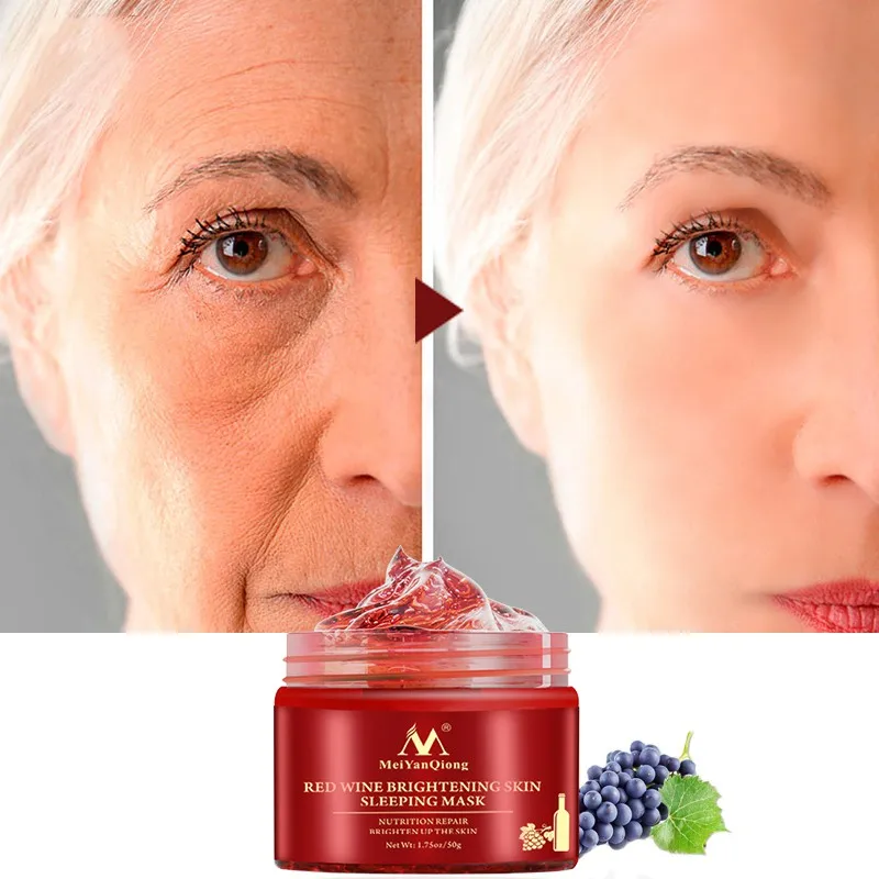 HOT! Red Wine Essence Sleeping Facial Mask Whitening Nourishing Mask Moisturizing Nutrition repair Brighten up skin Gel Night
HOT! Red Wine Essence Sleeping Facial Mask Whitening Nourishing Mask Moisturizing Nutrition repair Brighten up skin Gel Night