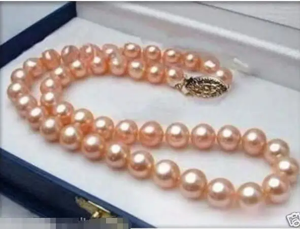 

Hot sale new Style >>>>>7-8mm Natural Pink Akoya Freshwater Pearl Necklace 18" AAA++