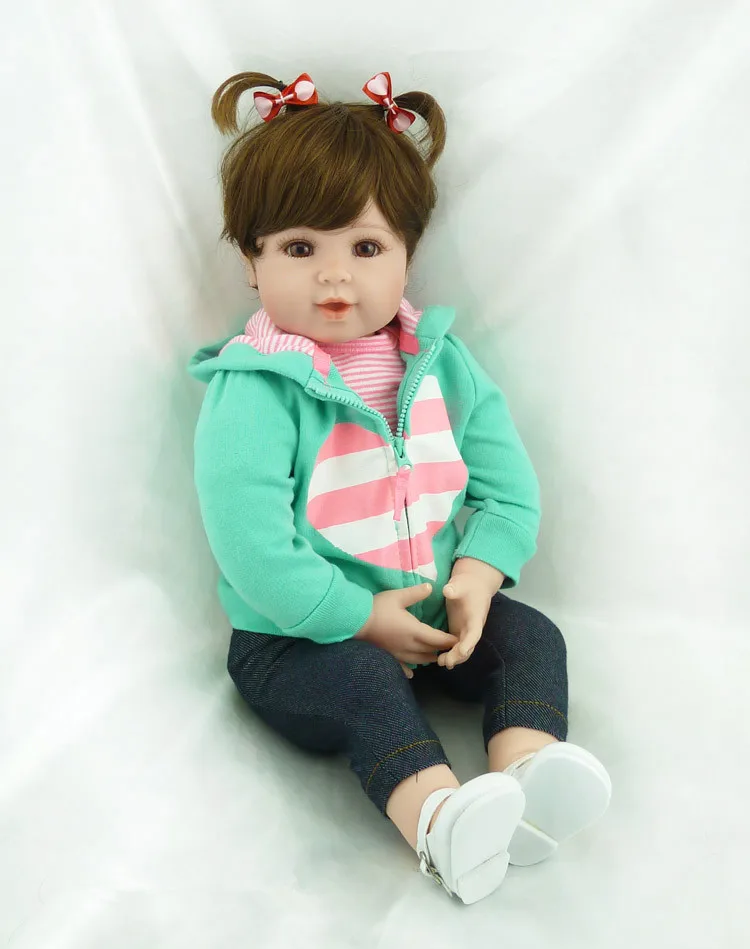 50cm Silicone Reborn Baby Doll Toys Lifelike Vinyl Princess Dolls Lovely Birthday Gift Collectable Doll Girls Brinquedos
50cm Silicone Reborn Baby Doll Toys Lifelike Vinyl Princess Dolls Lovely Birthday Gift Collectable Doll Girls Brinquedos