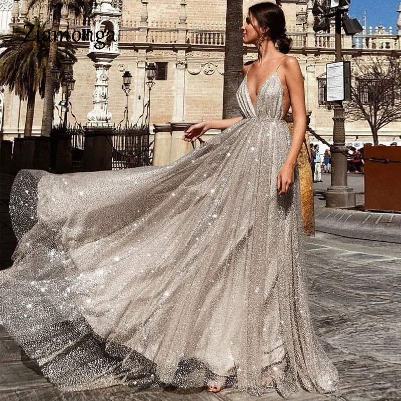 Ziamonga Party Spaghetti V Neck Glitter Maxi Dresses 2019 Elegant Women Long Dress Female Lady Floor Length Celebrity Vestidos
Ziamonga Party Spaghetti V Neck Glitter Maxi Dresses 2019 Elegant Women Long Dress Female Lady Floor Length Celebrity Vestidos