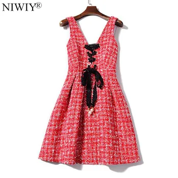 NIWIY Brand Womens Dresses New Arrival 2020 Autumn Lace Shirt V-Neck Red Christmas Party Dress Tunique Femme Dames Jurken N9180
NIWIY Brand Womens Dresses New Arrival 2020 Autumn Lace Shirt V-Neck Red Christmas Party Dress Tunique Femme Dames Jurken N9180