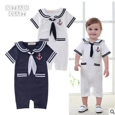 Boy Romper Children Clothes Boy Summer Sailar Collar Short Sleeve One Piece Jumpsuits Baby Navy Collar Rompers Retail
Boy Romper Children Clothes Boy Summer Sailar Collar Short Sleeve One Piece Jumpsuits Baby Navy Collar Rompers Retail