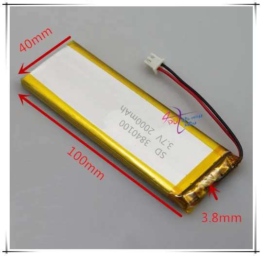 XHR-2P 2.54 3.7V 2000mAh in the special offer core lithium polymer battery mobile power 3840100 4040100
XHR-2P 2.54 3.7V 2000mAh in the special offer core lithium polymer battery mobile power 3840100 4040100