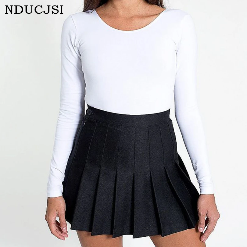 Summer Pleated Faldas Women Mini Skirts Night Club Wear Faldas Cortas High Waist Preppy Style Solid Fashion Vintage Tenis D006
Summer Pleated Faldas Women Mini Skirts Night Club Wear Faldas Cortas High Waist Preppy Style Solid Fashion Vintage Tenis D006