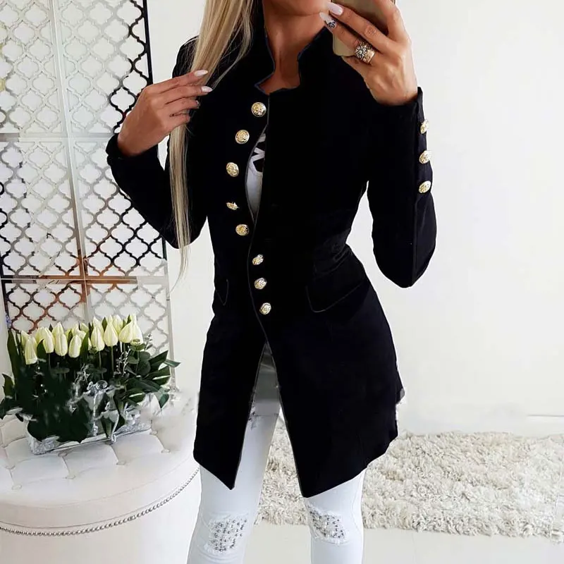 2019 Autumn Long Blazer Women Button Blazer Suit Women Winter Long Jackets Office Lady Elegant Long Sleeve Blazers Female
2019 Autumn Long Blazer Women Button Blazer Suit Women Winter Long Jackets Office Lady Elegant Long Sleeve Blazers Female