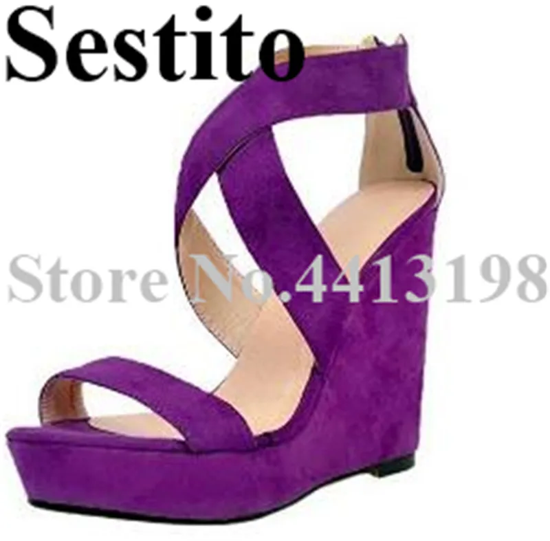 European Fashion Sexy Folk Solid Wedges Heel Platform Sandals Narrow Band Cross-Tied Zip Peep Toe Hot Sale Summer Women Shoes
European Fashion Sexy Folk Solid Wedges Heel Platform Sandals Narrow Band Cross-Tied Zip Peep Toe Hot Sale Summer Women Shoes