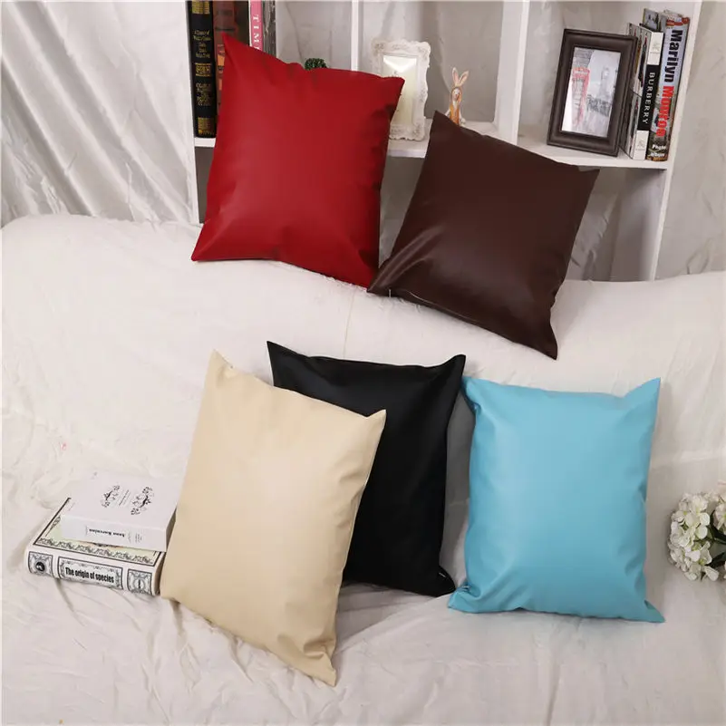 Simple 45* 45cm Throw Pillow Covers Decorative Cushion Cover Case Leather Oil Wax Sofa Chair Home Decor housse de coussin BB4
Simple 45* 45cm Throw Pillow Covers Decorative Cushion Cover Case Leather Oil Wax Sofa Chair Home Decor housse de coussin BB4
