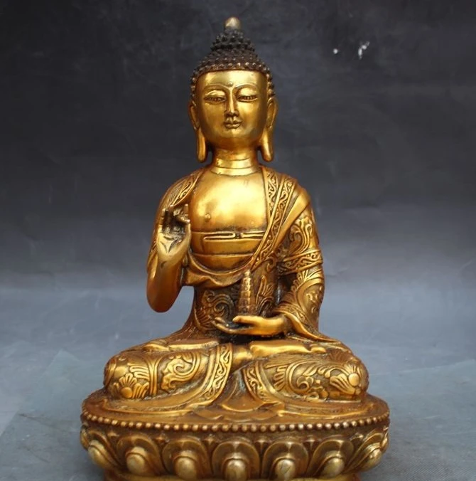 11"Tibet Buddhism Bronze Gilt Sakyamuni Shakyamuni Tathagata Buddha Tower Statue
11"Tibet Buddhism Bronze Gilt Sakyamuni Shakyamuni Tathagata Buddha Tower Statue
