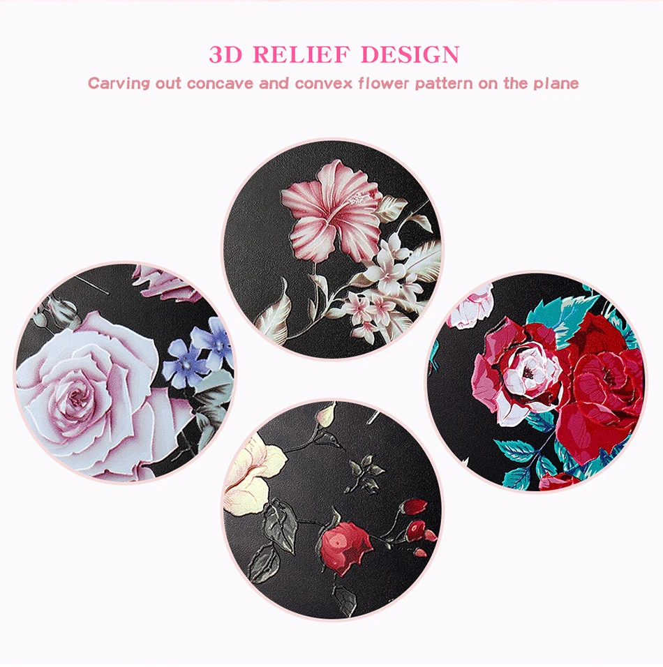 KISSCASE 3D Relief Flower Case For iPhone 8 Plus iPhone 6 Case Sexy Girly Soft Silicon Cover For iPhone 7 iPhone 5S X Case Funda 18