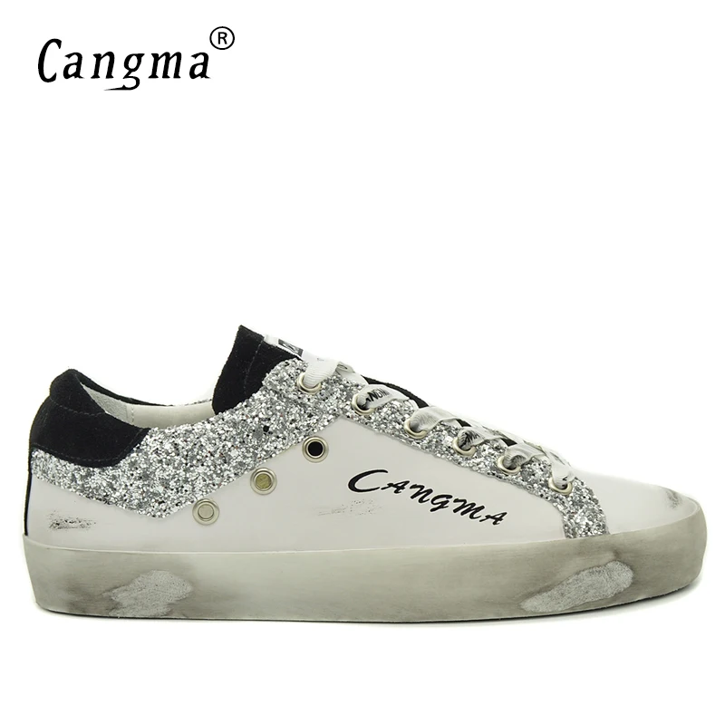 CANGMA Brand Sneakers Retro Style Casual Shoes White Man Footwear Breathable Comfort Men's Leather Suede Sequin Shoes Male Flats
CANGMA Brand Sneakers Retro Style Casual Shoes White Man Footwear Breathable Comfort Men's Leather Suede Sequin Shoes Male Flats
