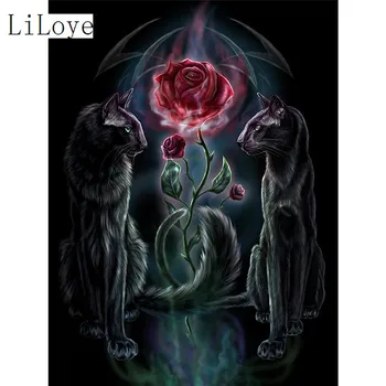 LI LOYE DIY Diamond painting Rose Black Cat painting rhinestone Diamond mosaic animal 5d icon needlework cloth hobby craft FZ398
LI LOYE DIY Diamond painting Rose Black Cat painting rhinestone Diamond mosaic animal 5d icon needlework cloth hobby craft FZ398
