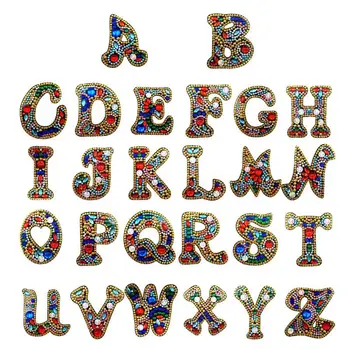 DIY Diamond Keychain Diamond Painting Letter A-Y Keyring Keychains Cross Stitch Embroidery Women Bag Key Chain Decoration
