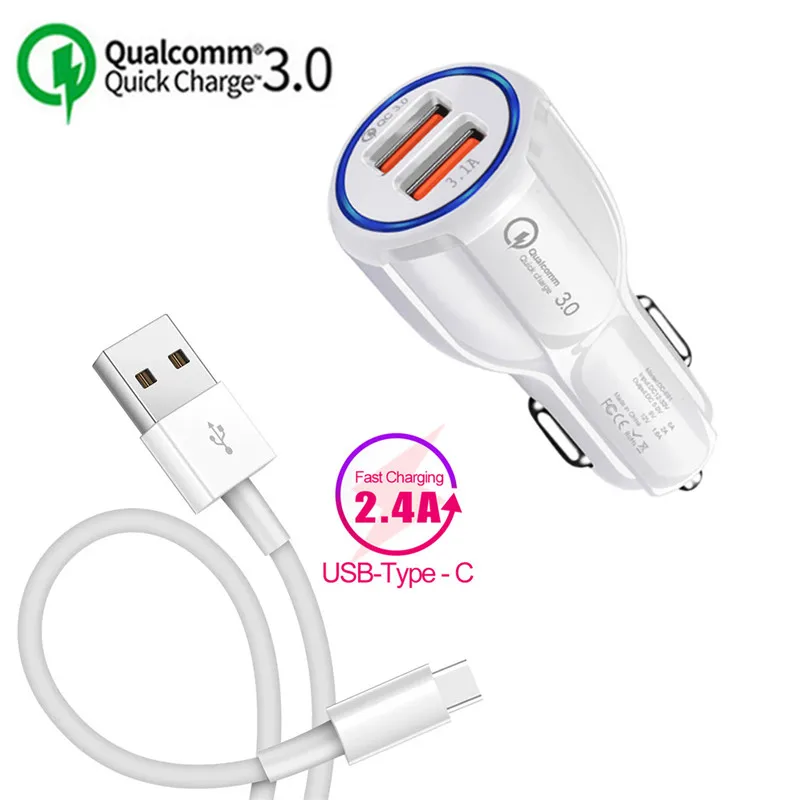 For Samsung S9 A8 A9 2018 A3 A5 A7 2017 QC 3.0 USB Phone Charger Car Adapter Type C Cable For Motorola One Power LG G6 G7 Thinq
For Samsung S9 A8 A9 2018 A3 A5 A7 2017 QC 3.0 USB Phone Charger Car Adapter Type C Cable For Motorola One Power LG G6 G7 Thinq